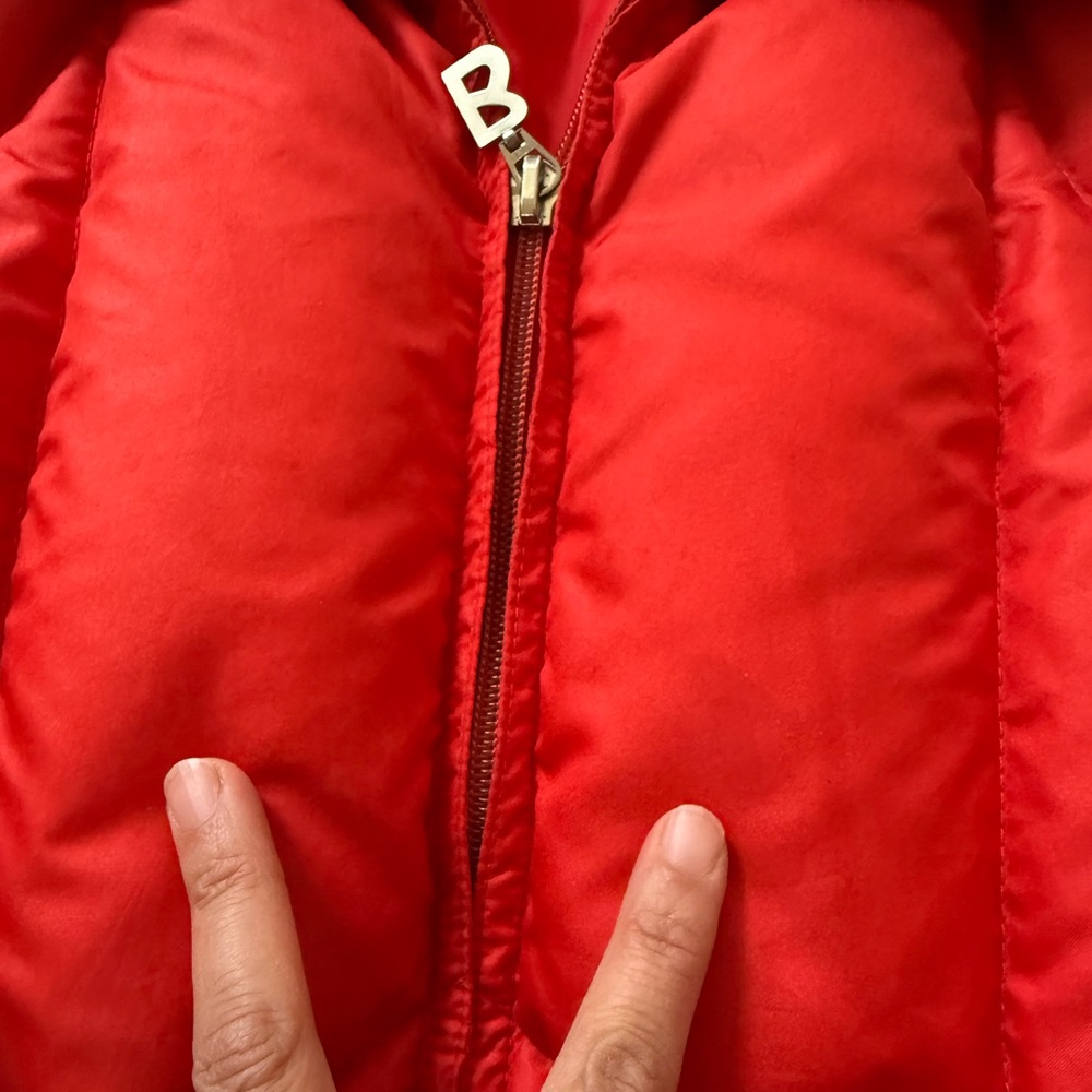 Bogner Vintage 80’s Red Goose Down Puffer Jacket Coat Size 10 - Picture 14 of 16